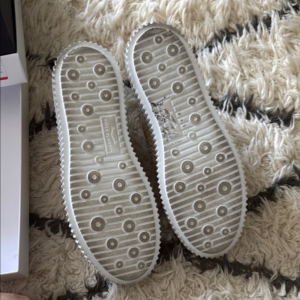 Voile Blanche Cream and Brown Sneakers Suede Low-Top - Picture 7 of 7